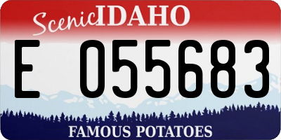 ID license plate E055683