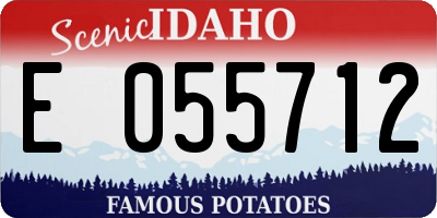 ID license plate E055712