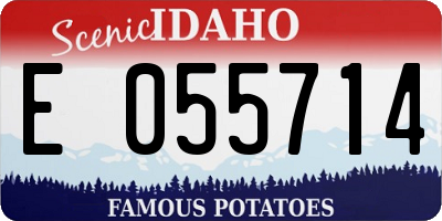 ID license plate E055714