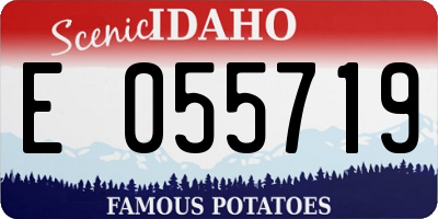 ID license plate E055719