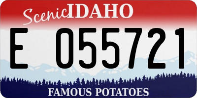 ID license plate E055721