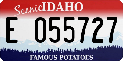 ID license plate E055727