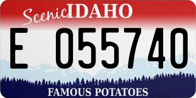 ID license plate E055740