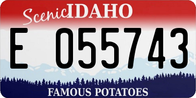 ID license plate E055743
