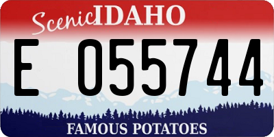 ID license plate E055744