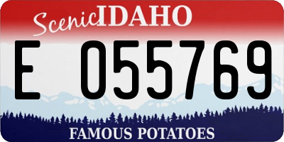 ID license plate E055769