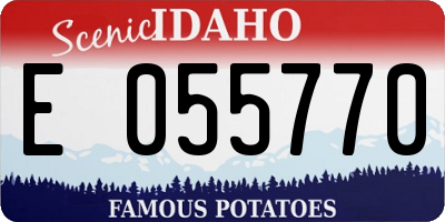 ID license plate E055770