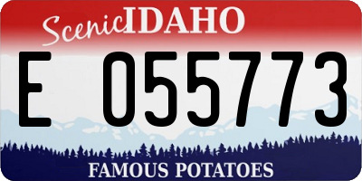 ID license plate E055773