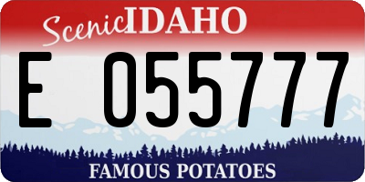 ID license plate E055777