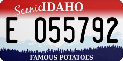 ID license plate E055792