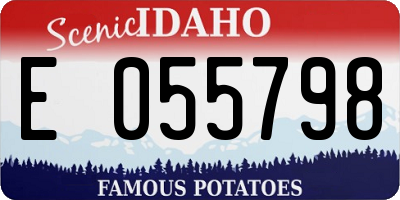 ID license plate E055798
