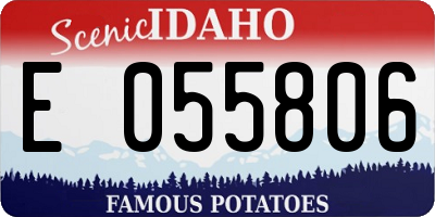 ID license plate E055806