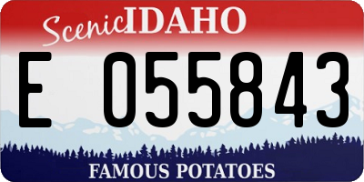 ID license plate E055843