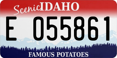 ID license plate E055861