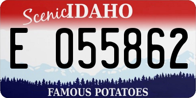 ID license plate E055862