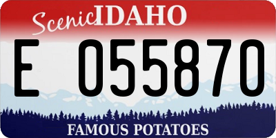 ID license plate E055870