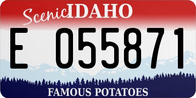 ID license plate E055871
