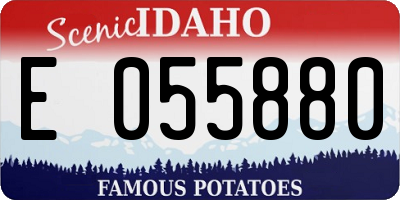 ID license plate E055880