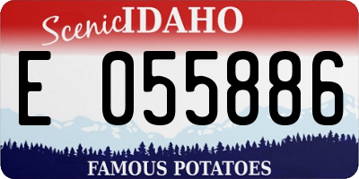 ID license plate E055886