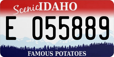 ID license plate E055889