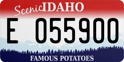 ID license plate E055900