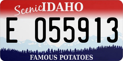 ID license plate E055913