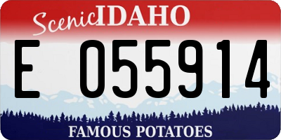 ID license plate E055914