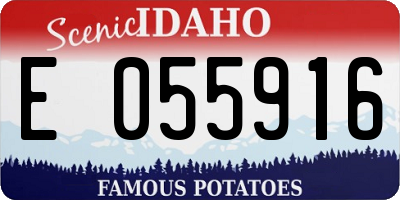 ID license plate E055916