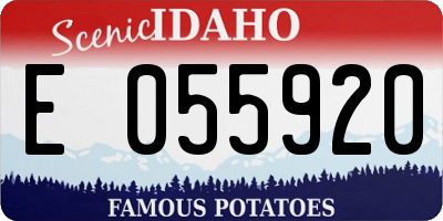 ID license plate E055920