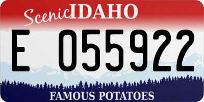 ID license plate E055922