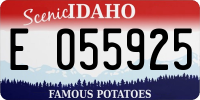 ID license plate E055925