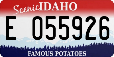 ID license plate E055926