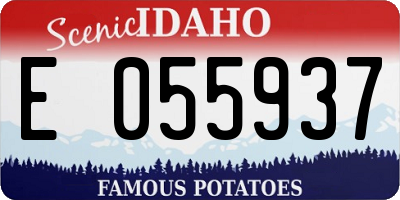 ID license plate E055937