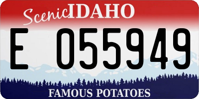 ID license plate E055949
