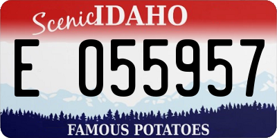 ID license plate E055957