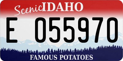 ID license plate E055970