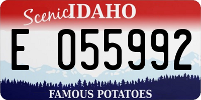ID license plate E055992