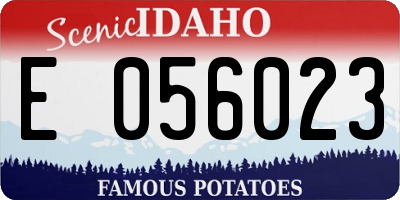 ID license plate E056023