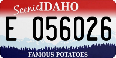 ID license plate E056026