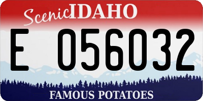 ID license plate E056032