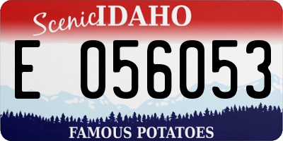 ID license plate E056053
