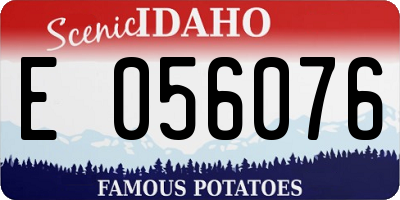 ID license plate E056076
