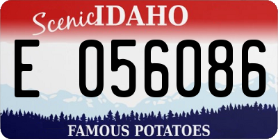 ID license plate E056086