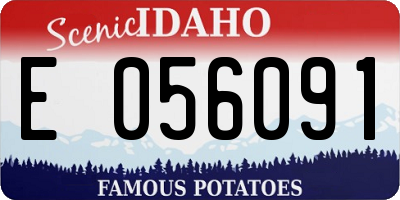 ID license plate E056091
