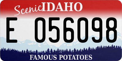ID license plate E056098