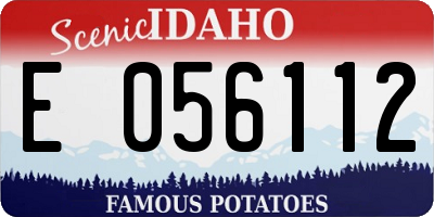 ID license plate E056112