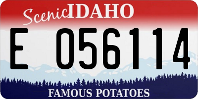 ID license plate E056114