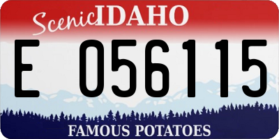 ID license plate E056115