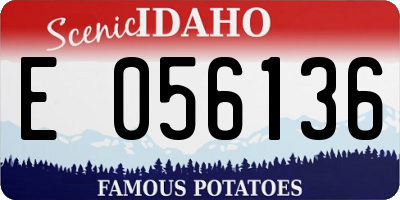 ID license plate E056136