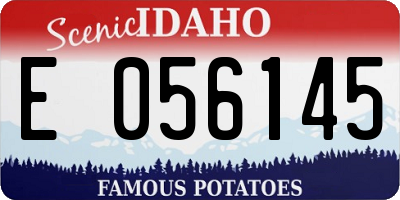 ID license plate E056145